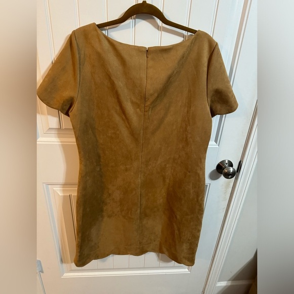 Anne Klein Tan Faux Suede Sheath Dress - Picture 6 of 7